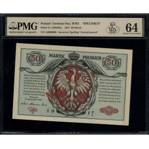 50 Polish marks, 9.12.1916; jeneral, series A, numerac...