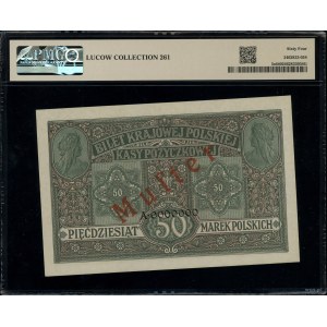 50 Polish marks, 9.12.1916; jeneral, series A, numerac...
