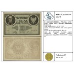 1,000 Polish marks, 17.05.1919; J series, numbering 20....