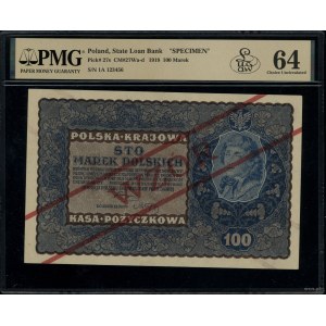 100 marek polskich, 23.08.1919; seria I-A, numeracja 12...