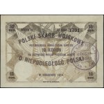 Polish Military Treasury, Voucher for 10 crowns, 1914; voucher for po...