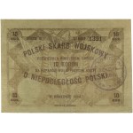 Polish Military Treasury, Voucher for 10 crowns, 1914; voucher for po...