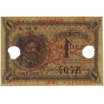 1 złoty, 28.02.1919; seria 46 B, numeracja 061,680, dod...