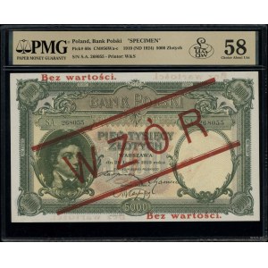 5.000 złotych, 28.02.1919; seria A., numeracja 268055, ...