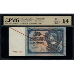 10 gold, 2.01.1928; series A*, numbering 123467, on p....