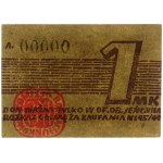 Voucher for 1 mark, 2.11.1944, numbering 00000; Lucow 942 (...