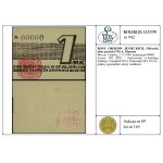 Voucher for 1 mark, 2.11.1944, numbering 00000; Lucow 942 (...