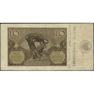 10 złotych, 1.03.1940; seria K, numeracja 0584674, z na...