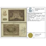 100 zloty, 1.03.1940; E series, numbering 4127665, over...