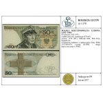 50 zloty, 9.05.1975; rare AE series, numbering 42716....