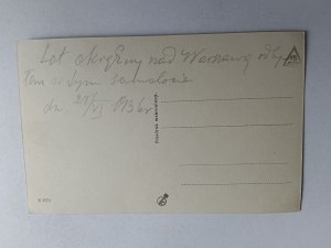 POSTCARD AIRPLANE 6-AIRCRAFT P. L. L. FLIGHT TYPE P. W. S. 24 KONSTR POLAND 1936