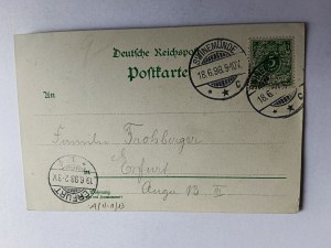 POSTCARD SWINOUJSCIE SWINEMUNDE, BEACH, LONG ADDRESS 1898, STAMP, STAMP