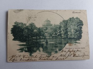 POSTCARD WARSAW RESERVOIR IN SASKI GARDEN LONG ADDRESS STAMP 1900