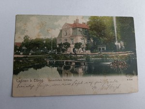 POSTCARD CADINEN CADINEN B ELBING ELBLĄG CASTLE, STAMP, STAMP, 1904