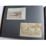 ALBUM ZDJĘCIA WOJSKOWE, PRAWDOPODOBNIE PARK NAPRAWY ARTYLERII W KRAKOWIE, LATA 1916-1918, PONAD 60 ZDJĘĆ, RÓŻNE FORMATY, ARMATY, KONIE, ŻOŁNIERZE, BUDYNKI, ZDJĘCIA CZĘŚCIOWO PODPISANE, ZDJĘCIA GRUPOWE, ZDJĘCIA WYCIĄGANE Z ALBUMU