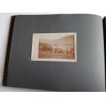 ALBUM ZDJĘCIA WOJSKOWE, PRAWDOPODOBNIE PARK NAPRAWY ARTYLERII W KRAKOWIE, LATA 1916-1918, PONAD 60 ZDJĘĆ, RÓŻNE FORMATY, ARMATY, KONIE, ŻOŁNIERZE, BUDYNKI, ZDJĘCIA CZĘŚCIOWO PODPISANE, ZDJĘCIA GRUPOWE, ZDJĘCIA WYCIĄGANE Z ALBUMU
