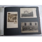 ALBUM OF MILITARY PHOTOS, PROBABLY ARTILLERY REPAIR PARK IN KRAKÓW, 1916-1918, OVER 60 PHOTOS, VARIOUS FORMATS, CANNONS, HORSES, SOLDIERS, BUILDINGS, PHOTOS PARTIALLY SIGNED, GROUP PHOTOS, PHOTOS PULLED FROM ALBUM