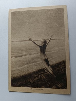 POSTCARD OUR SEA, OUR LOVE, A SERIES OF 6 DRAWINGS BY BOHDAN NOWAK, MARINE AND COLONIAL LEAGUE PUBLISHER
