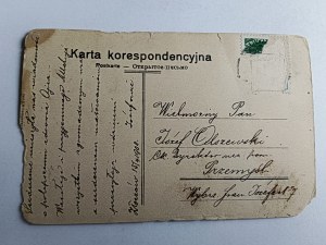 POHLEDNICE POLSKÁ MALBA RYBKOWSKI LIDOVÉ KROJE VELIKONOČNÍ BERÁNEK