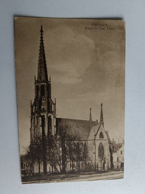 POSTCARD KATOWICE CHURCH OF ST. MARYS