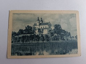 POSTCARD SUWALSZCZYZNA KAMEDUŁOWSCY CHURCH ON LAKE WIGRY, PHOTO POL POL TOPO S KRAJOZNAWCZE