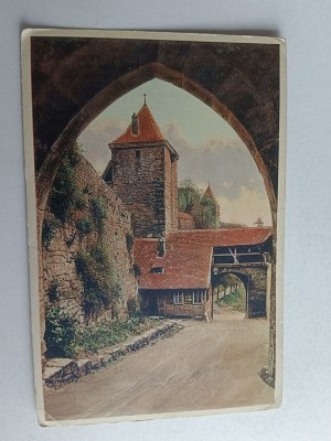 POSTCARD ROTHENBURG O TBR KOBOLZELLERTOR INNEN 1926