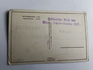 POSTCARD ROTHENBURG O TBR KOBOLZELLERTOR INNEN 1926