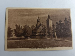 POSTCARD KARKONOSZE RIESENGEBIRGE KARPACZ WANG TEMPLE
