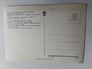 POSTCARD PRL WARSAW DESTROYED GARRISON CHURCH OF ST. FLORIANA SAKRAMENTKI