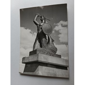 POCZTÓWKA PRL WARSZAWA POMNIK SYRENY