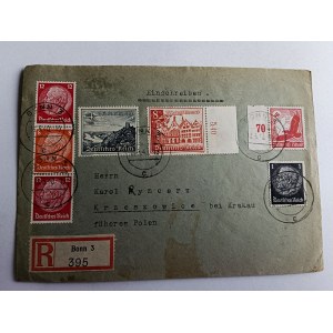 KOPERTA KRZESZOWICE STEMPEL 1940 R, ZNACZEK