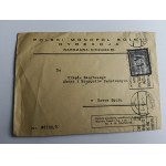 ENVELOPE WARSAW NOWY SACZ, POLISH SALT MONOPOLY, STAMP, STAMP 1936