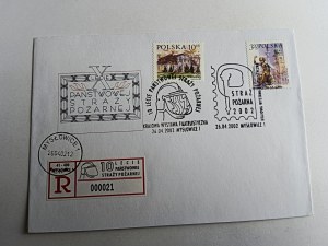 ENVELOPE FIRE DEPARTMENT STAMP STAMP MYSŁOWICE