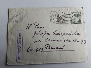 ENVELOPE CENSORSHIP MARTIAL LAW POZNAŃ TORUŃ, STAMP, STAMP