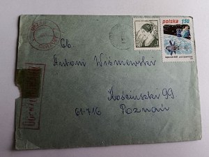 ENVELOPE CENSORSHIP MARTIAL LAW POZNAŃ, STAMP, STAMP