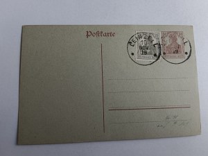 POCZTÓWKA STEMPEL LEINZELL, ZNACZEK, 1919 R