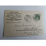 COMMEMORATIVE EMBOSSED POSTCARD ART FLOWERS LEAVES 1905