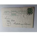 POCZTÓWKA WYTŁACZANA OKOLICZNOŚCIOWA ARTYSTYCZNA KWIATY RÓŻE 1901 R