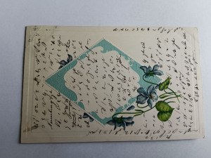 COMMEMORATIVE EMBOSSED POSTCARD ART FLOWERS 1904
