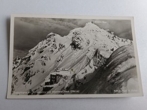 POSTCARD ZUGSPITZGRAT MOUNTAIN RAILROAD STATION STAMP