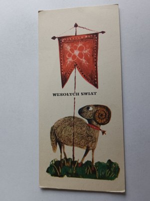 CARTE POSTALE DE NOËL AGNEAU, WRÓBLEWSKI