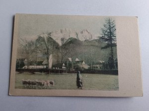 POSTCARD TATRA ZAKOPANE SPRING , STAMP, STAMP, MOUNTAINS IN SNOW
