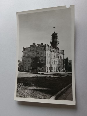 POSTCARD JAROSLAW CITY HALL DAMAGED