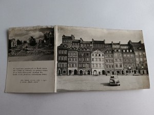 SKLÁDACÍ POHLEDNICE VARŠAVSKÝ TRH, POŠTOVNÍ ZNÁMKA