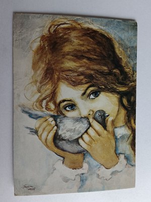POSTCARD POLISH PAINTING MUSZYŃSKA ZAMORSKA CHILDREN