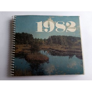 KALENDARZ 1982 R, ZDJĘCIA POLSKICH MIAST, BIAŁYSTOK, GORZÓW WIELKOPOLSKI, CZĘSTOCHOWA, PŁOCK, WARSZAWA, TORUŃ, LIDZBARK WARMIŃSKI, NOWY SĄCZ