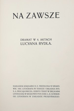 Rydel Lucjan, Forever: a drama in 4 acts [1903].