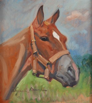 Wojciech Kossak (1856 Paryż - 1942 Kraków), Głowa konia, 1942