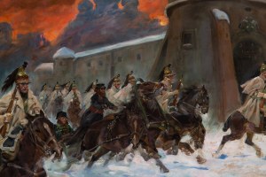 Jerzy Kossak (1886 Kraków - 1955 Kraków), Napoleon pod Moskwą, 1922