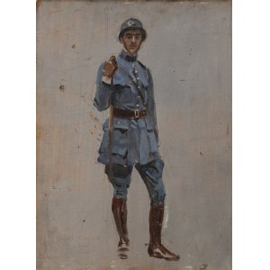 Wojciech Kossak (1856 Paryż - 1942 Kraków), Żołnierz Armii Hallera, 1920